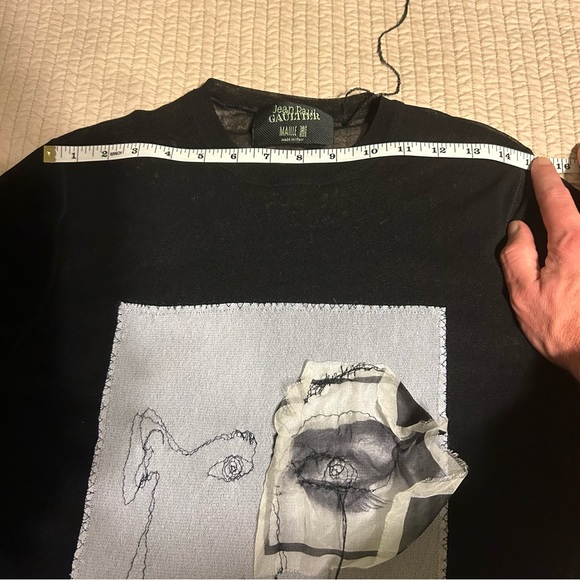 Jean Paul Gaultier SS 2002 Vintage Mesh Picasso Appliqué Madonna Eyes Pullover - Picture 14 of 16